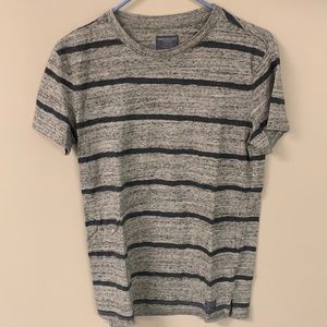 American eagle grey striped tee xs extra small
